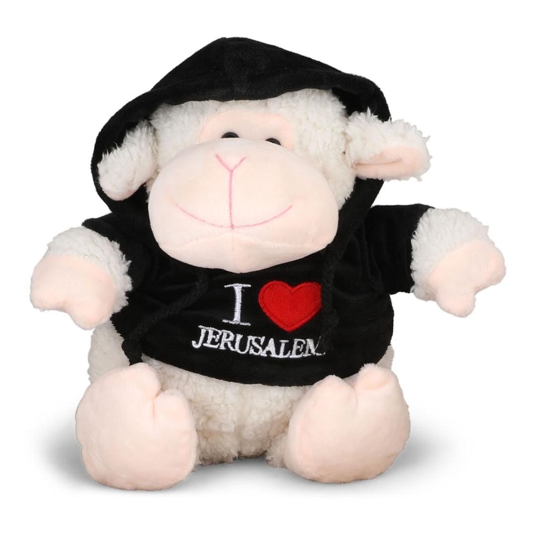 "I Love Jerusalem" Fluffy Sheep Toy  - 1