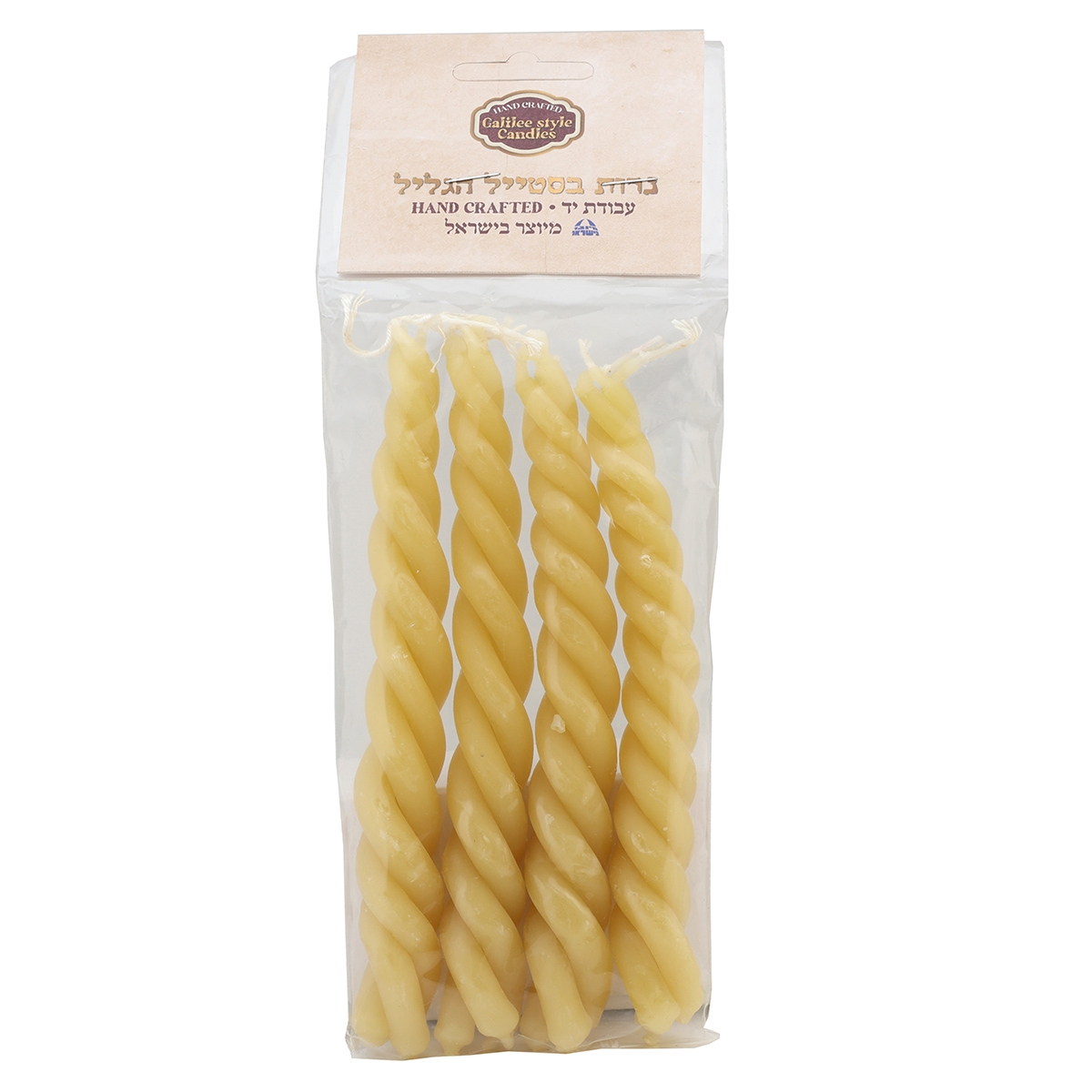 Galilee Style Candles Dripless Beeswax Havdalah Candles (Set of 4) - Color Option - 1