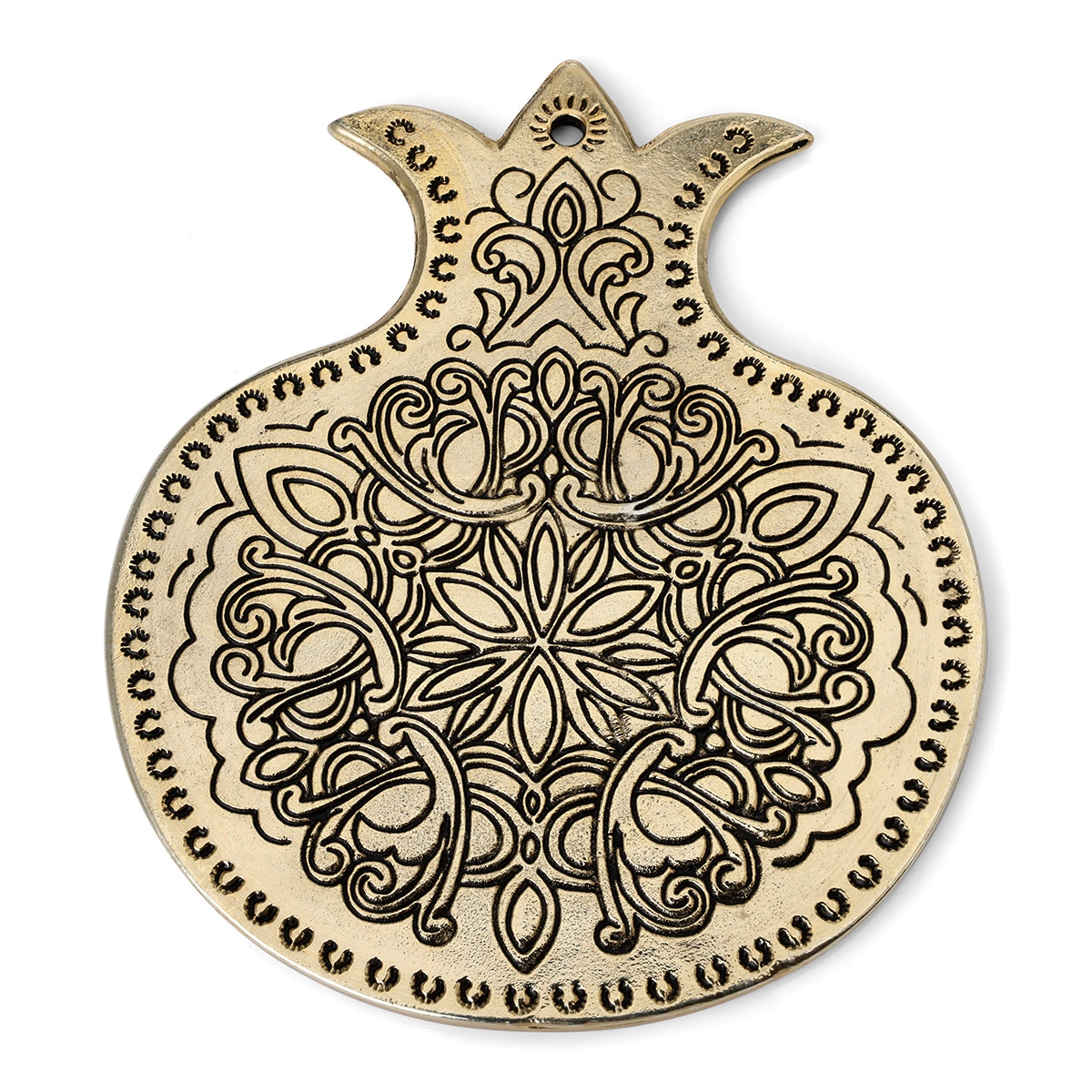 Israel Museum Gold-Plated Pomegranate Amulet Wall Hanging - 1
