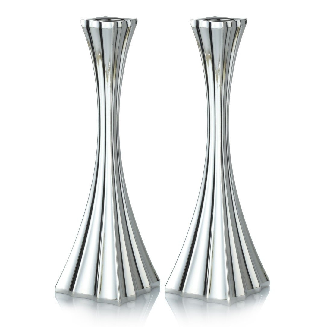 Hadad Bros Sterling Silver Galil Candlesticks (Extra Large) - 1
