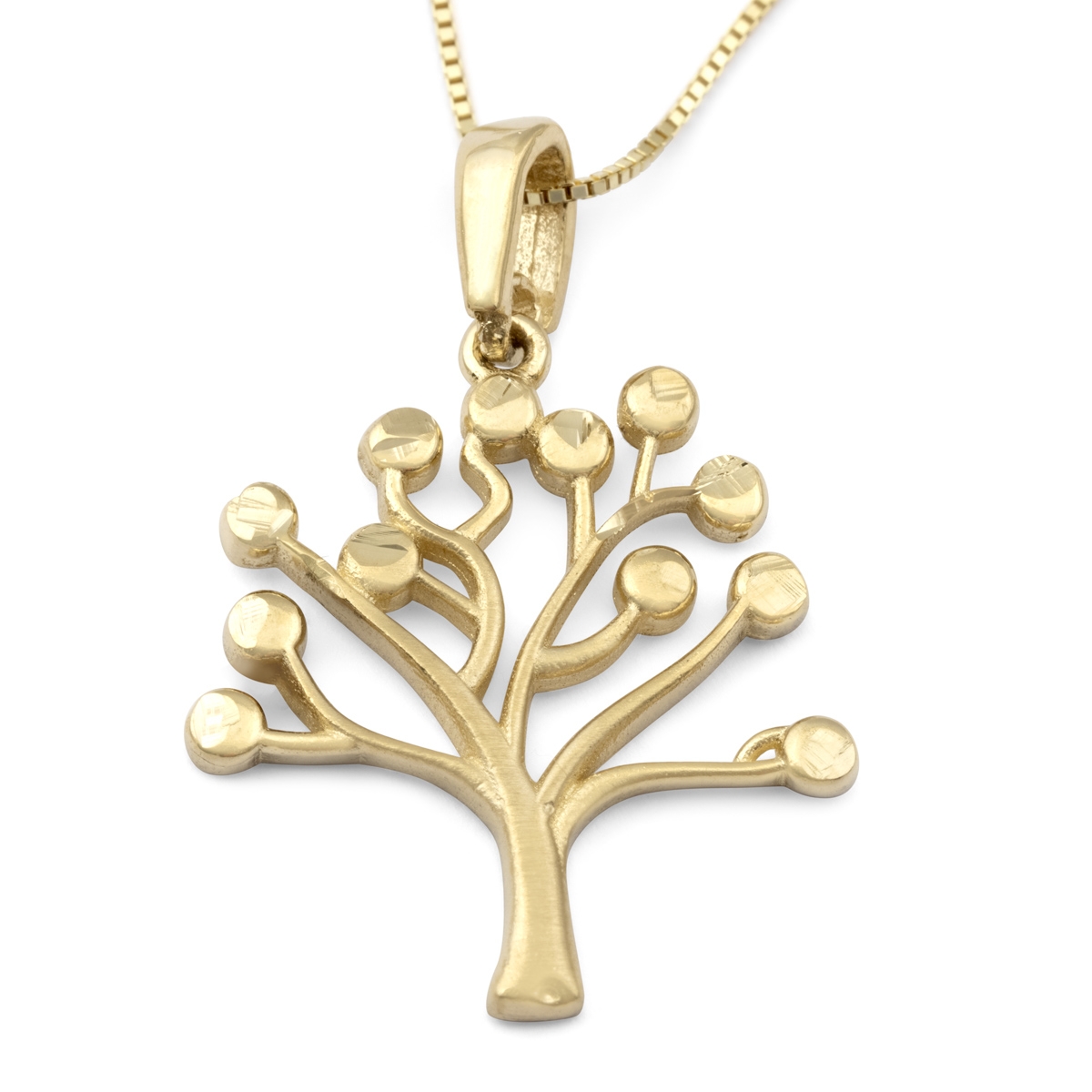 14K Gold Tree of Life Pendant Necklace - 1