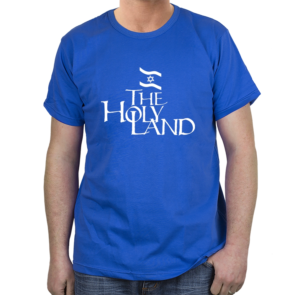 White ‘The Holy Land’ Israeli Flag Cotton T-Shirt - 7