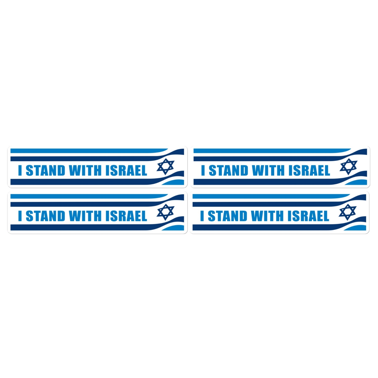 I Stand with Israel - Set of 4 Stickers - 1