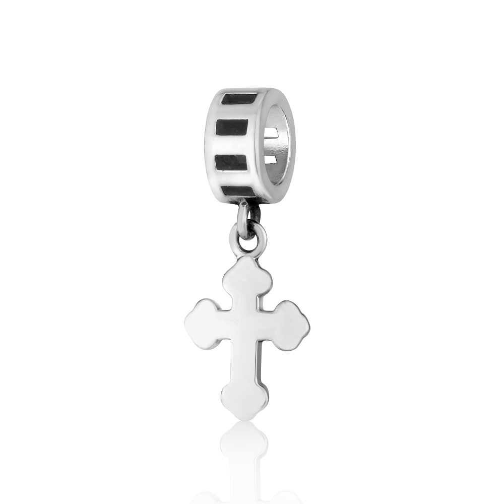 Marina Jewelry 925 Sterling Silver Latin Cross Charm - 1