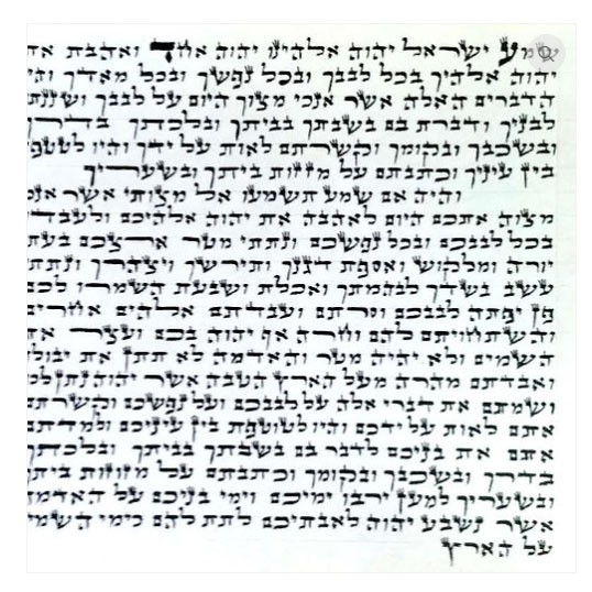 4” / 10 cm Ashkenazi Ari Style Traditional Mezuzah Parchment Scroll - 1