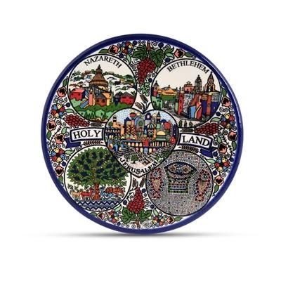 Armenian Ceramic Heart of the Holy Land Plate - 1