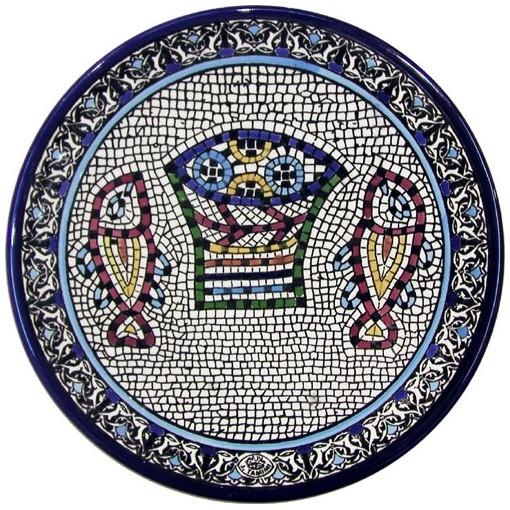 Armenian Ceramic Mosaic Fish Plate - 1