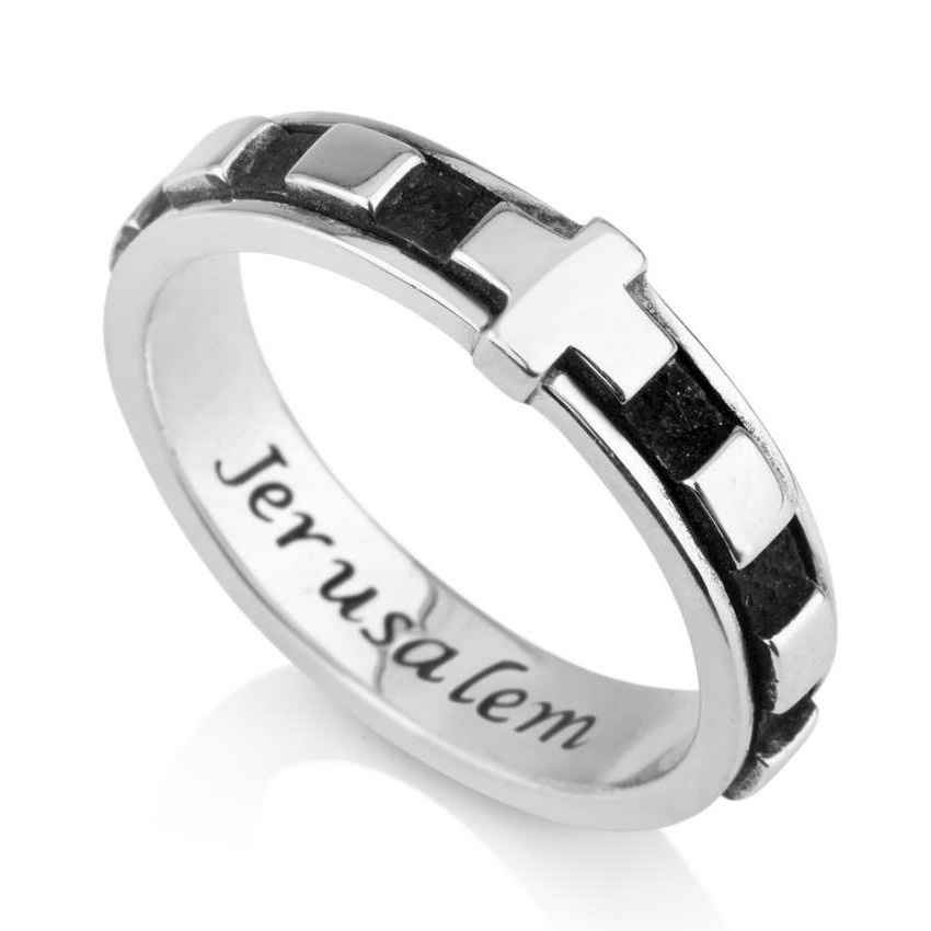 Men's Spinning Rosary Ring Silver Stainless Steel 10 Decade With Cross (12)  : Amazon.in: Fashion