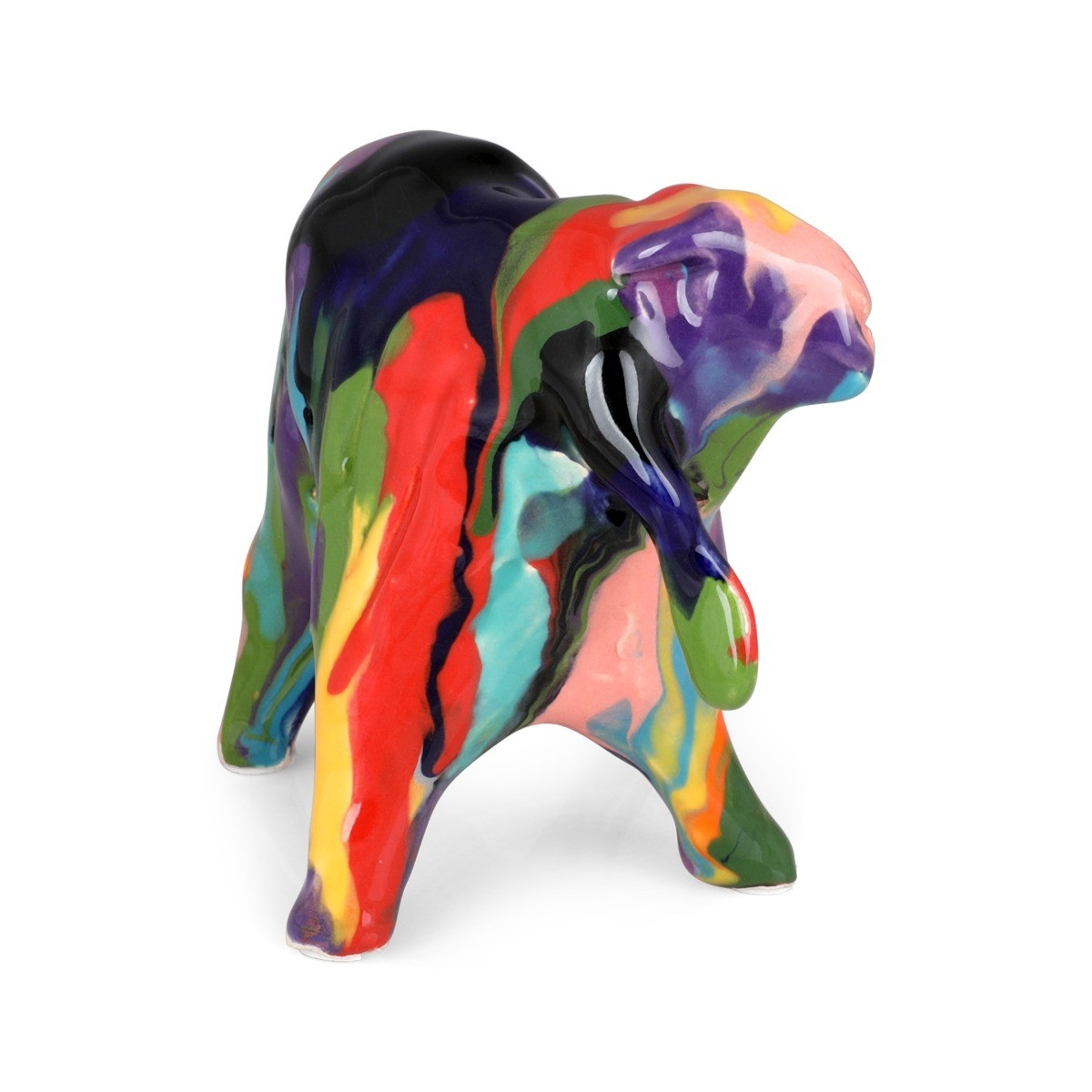 Handcrafted Glass Sheep Figurine (Multicolored) - 1