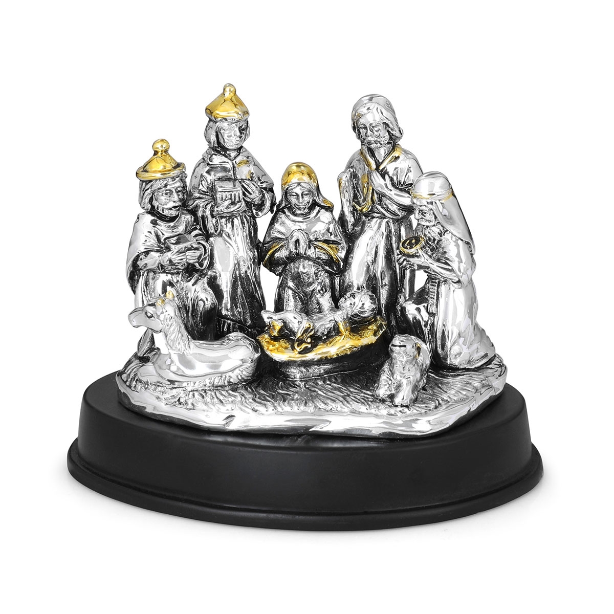 Gold-Accented Nativity Scene Figurine - 1