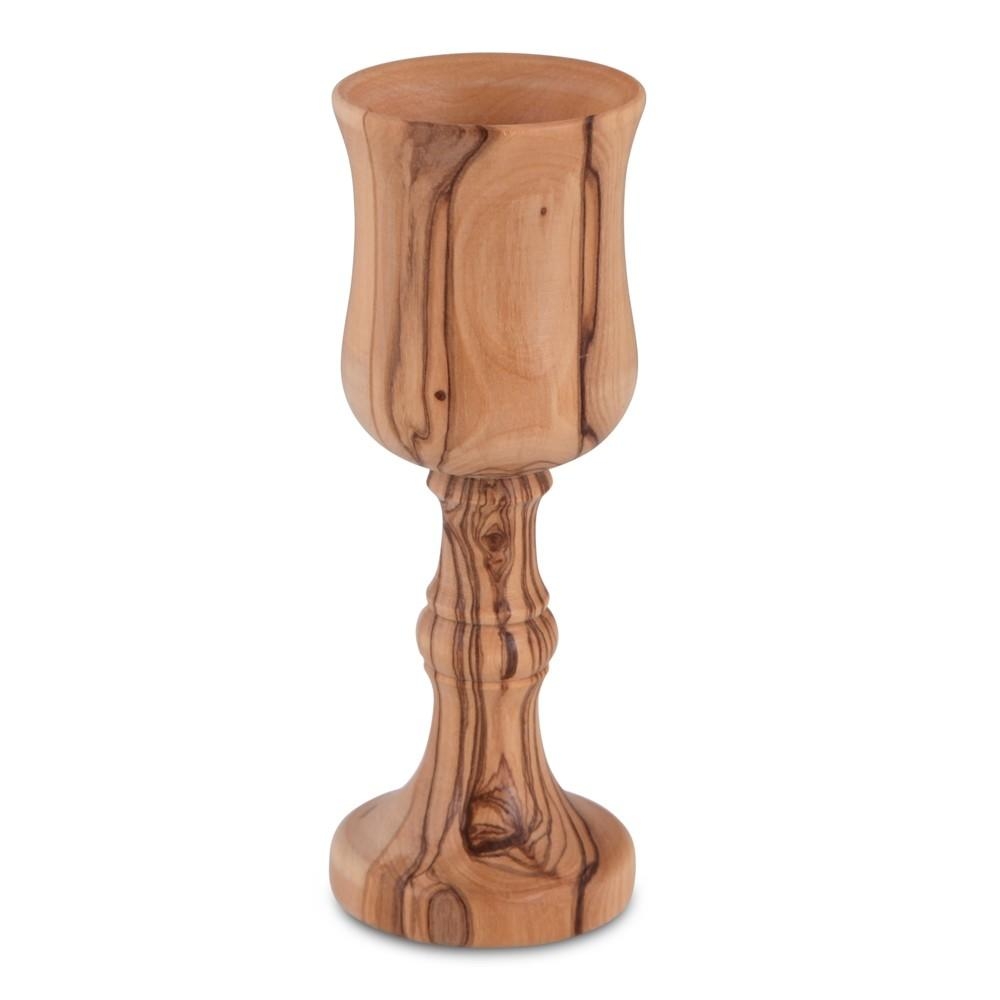 Olive Wood Slender Communion Cup - 1