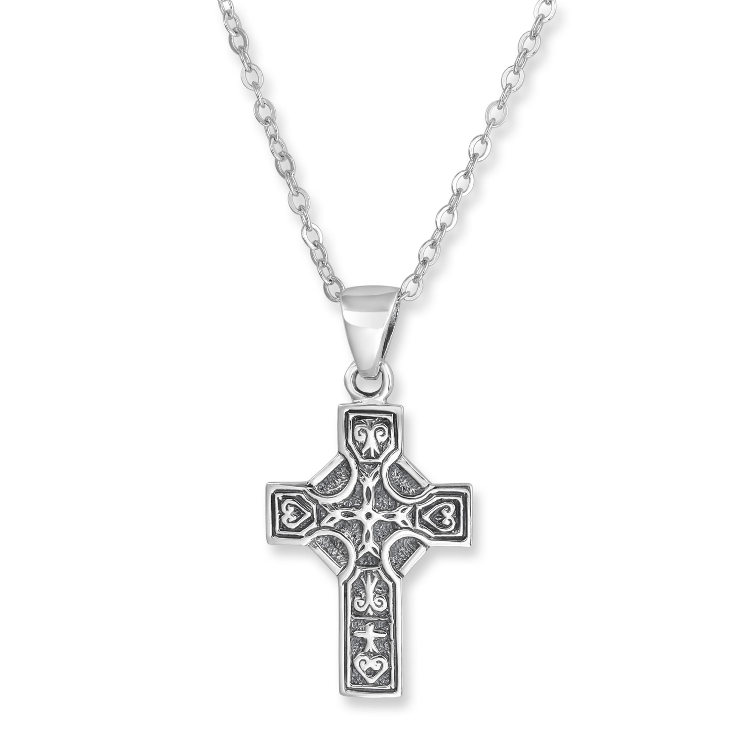 Small Sterling Silver Celtic Cross Pendant - 2
