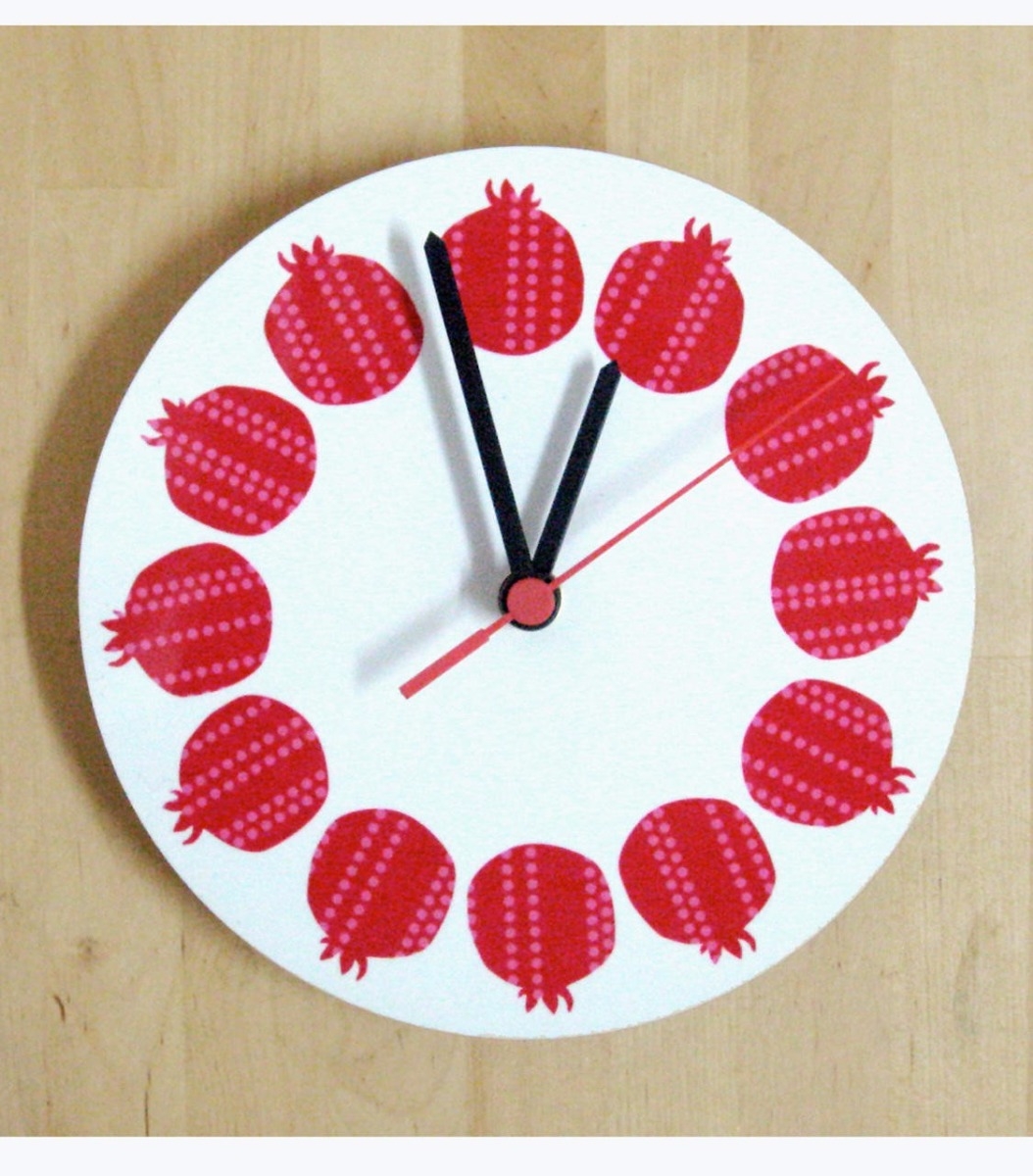 Barbara Shaw Pomegranate Motif Clock - 1