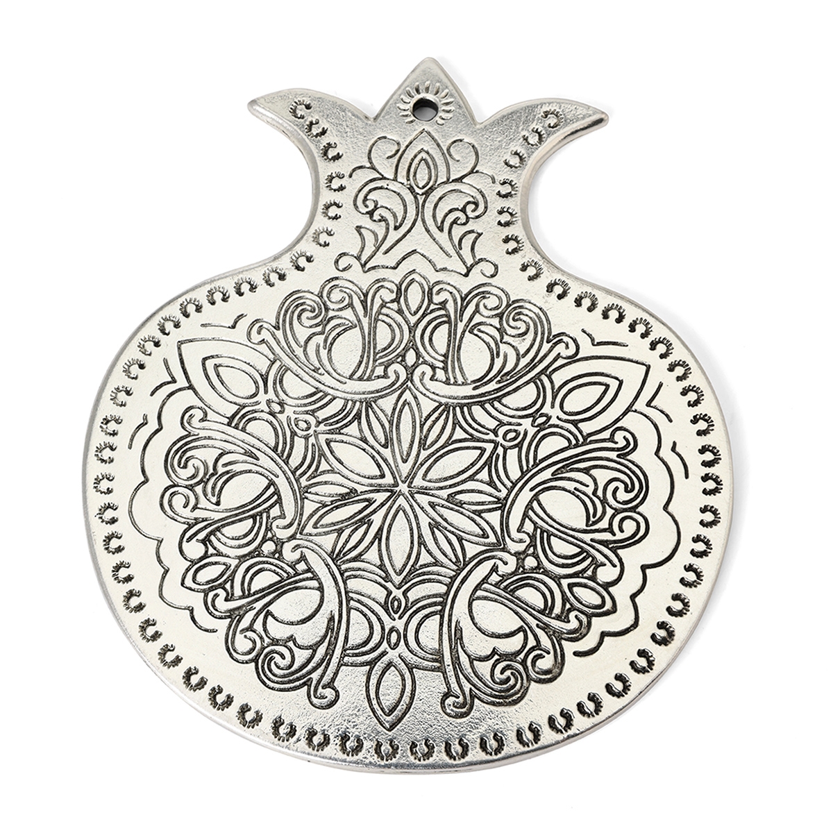 Israel Museum Collection Silver-Plated Pomegranate Amulet Wall Hanging - 1