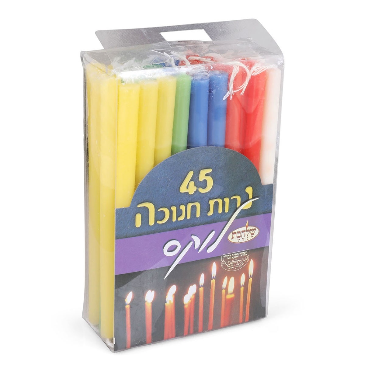 Dripless Hanukkah Candles in Various Colors (14 cm) - 1