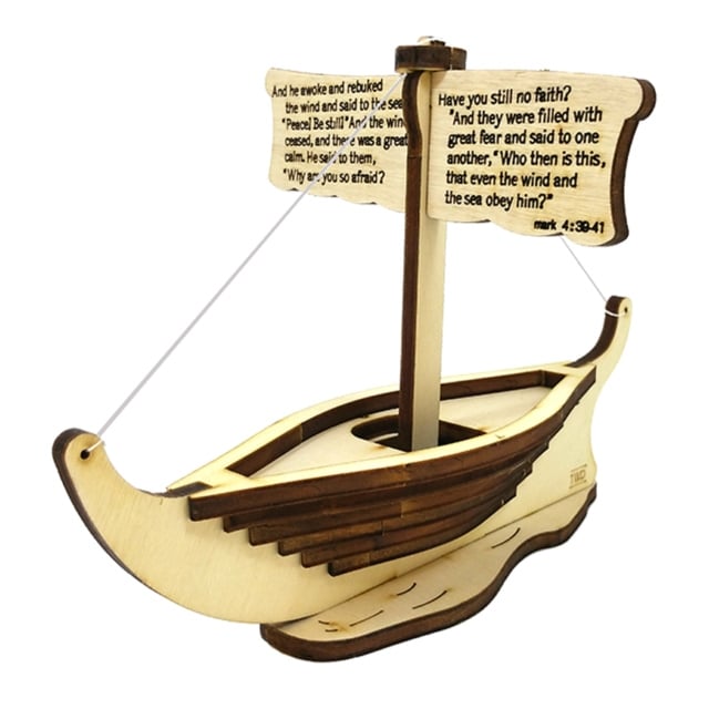 Sea of Galilee Jesus Boat 3D Wooden Puzzle - 1