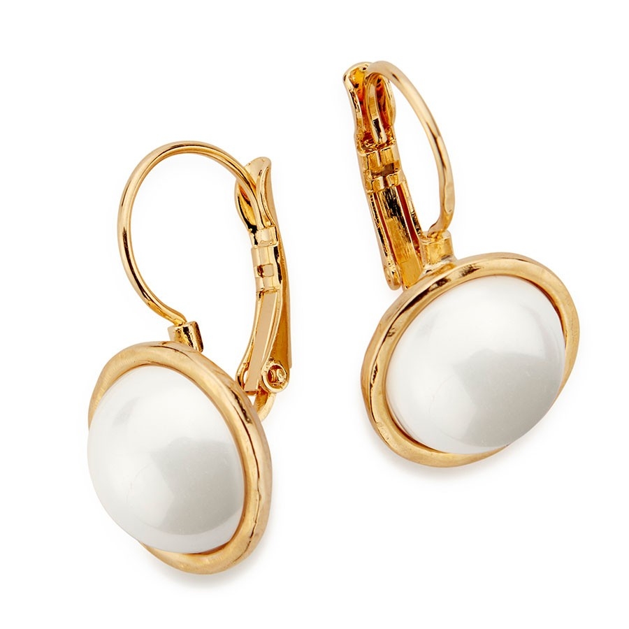 SEA Smadar Eliasaf Gold-Plated Drop Earrings with Pearl - 1