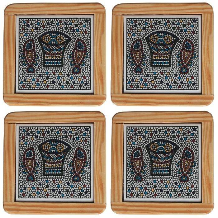 Armenian Ceramic Fish Coasters - Set of 4 - 1