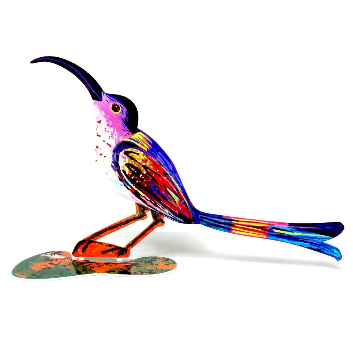 Signed Curious Bird Sculpture by David Gerstein - 1