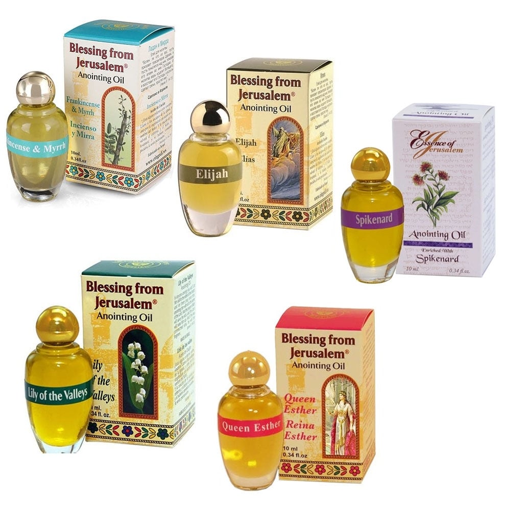 Ein Gedi Variety Pack of Five Anointing Oils 12 ml: Buy Four, Get The Fifth For Free! - 1