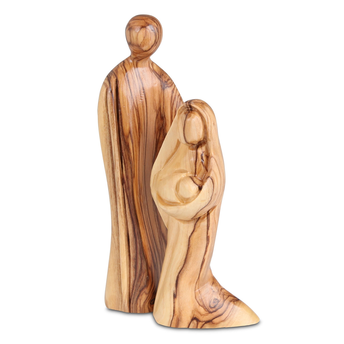 Olive Wood Holy Family Figurines - 2 Piece Set - 1