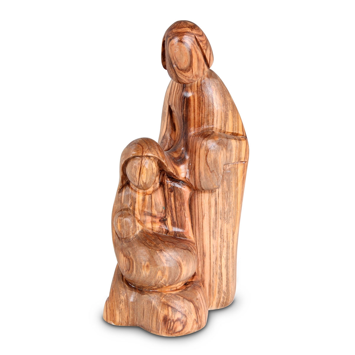 Olive Wood Watchful Holy Family Figurines - 1