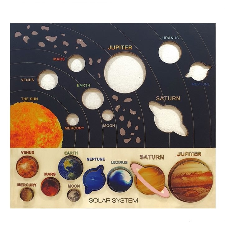 Educational Solar System & Planets Wooden Puzzle