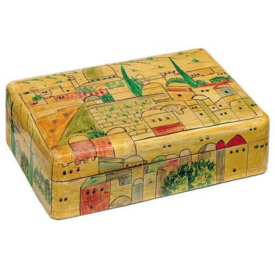 Yair Emanuel Sepia Jerusalem Jewelry Box (Medium) - 1